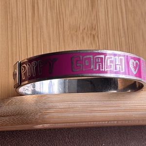 Coach Poppy Pink and Silver Bracelet